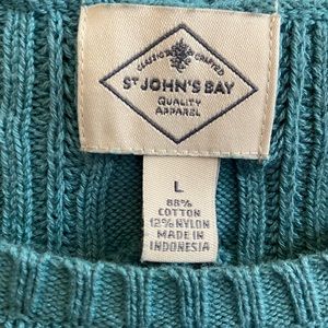 EUC St John’s Bay women’s teal sweater.